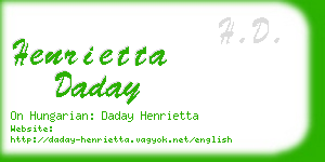 henrietta daday business card